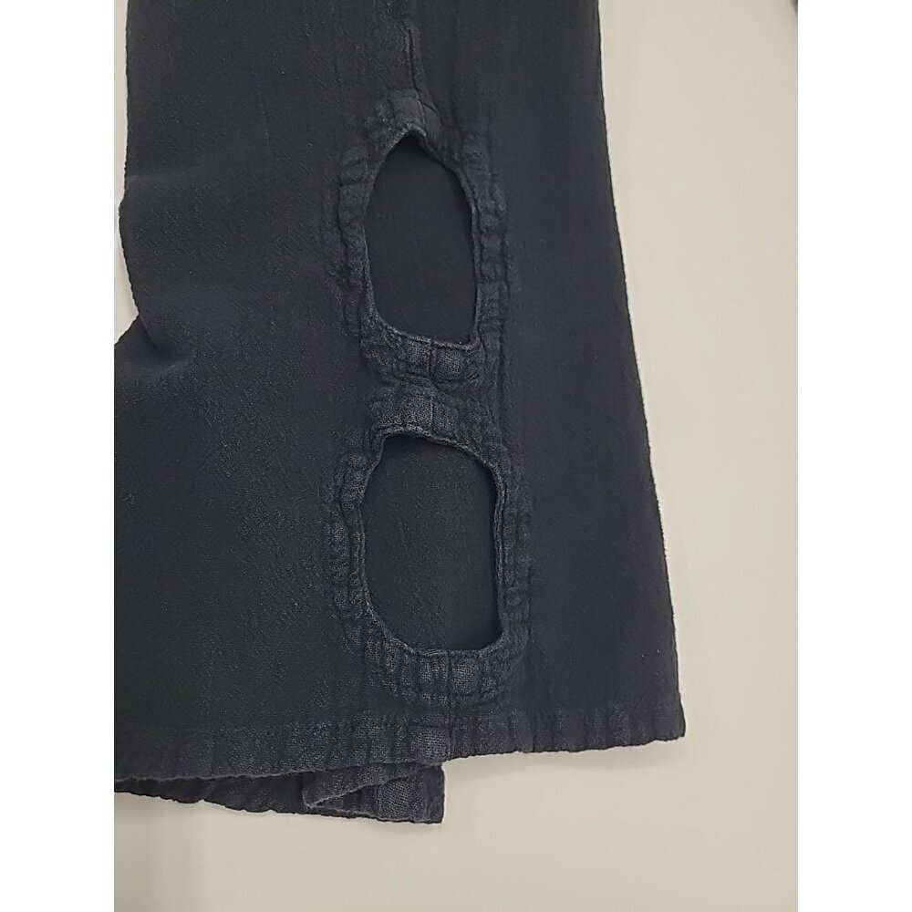 Oh My Gauze! Capri Pants Women's Size L/XL Black Flowy Boho Lagenlook - Picture 8 of 8